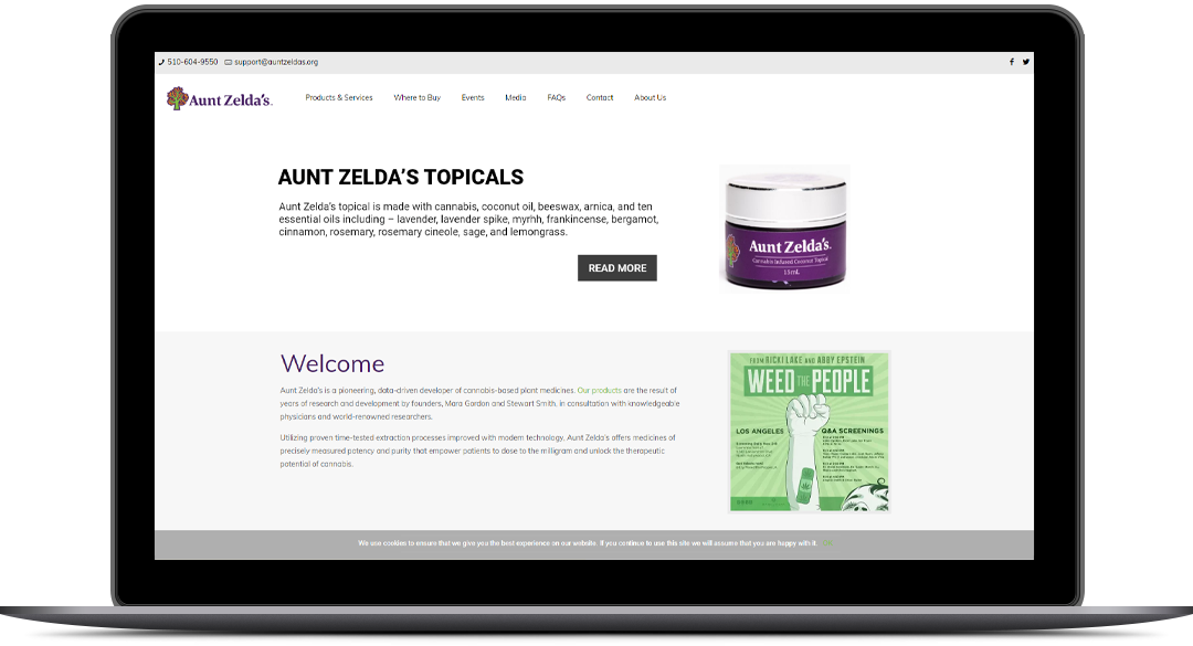 N1-Mailbox Responsive WordPress Website Design for Aunt Zelda’s By Brandbees.net