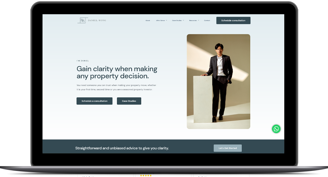 Responsive WordPress Website Design for Daniel Wong By Brandbees.net