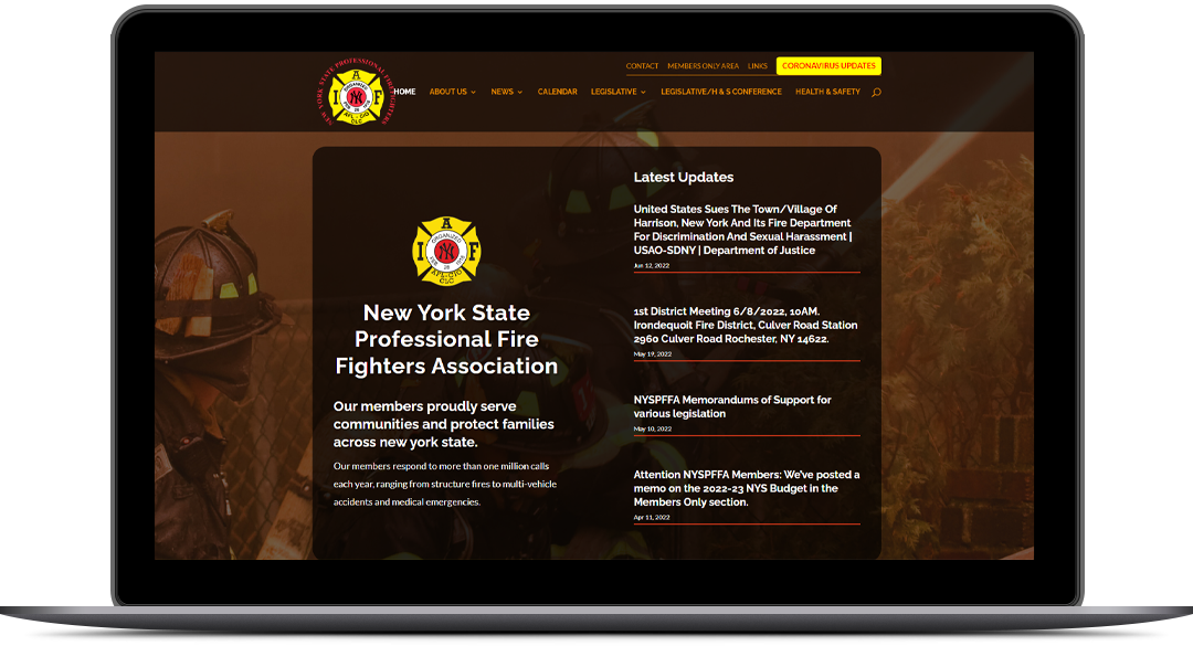 N1-Mailbox Responsive WordPress Website Design for New York State Professional Fire Fighters By Brandbees.net