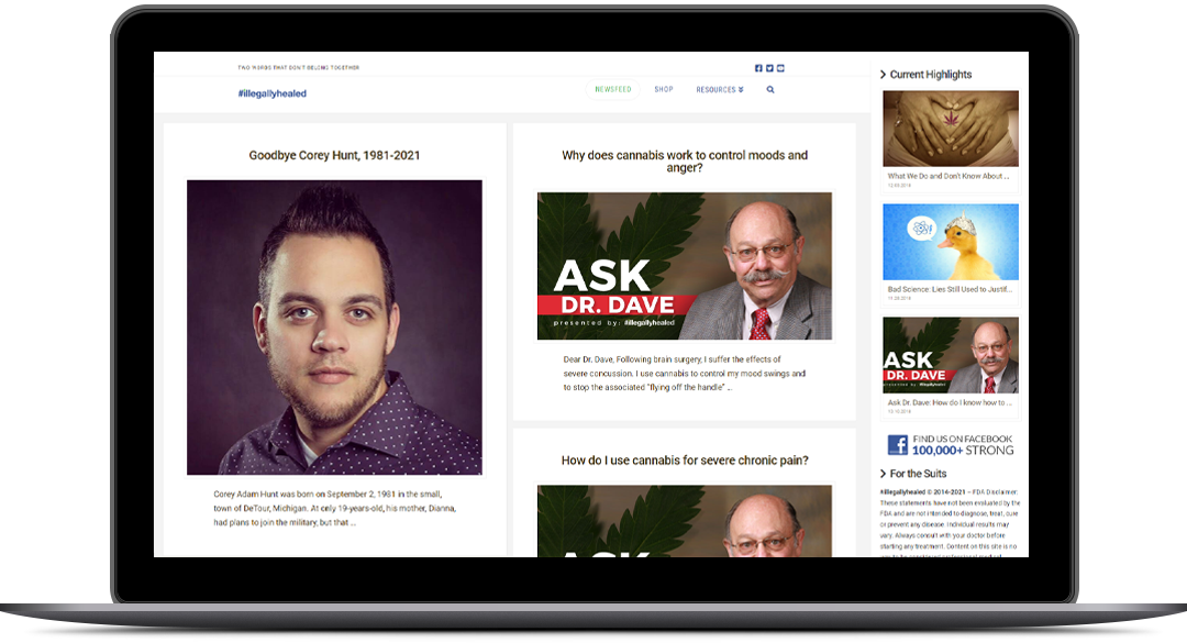 N1-Mailbox Responsive WordPress Website Design for Illegally Healed By Brandbees.net