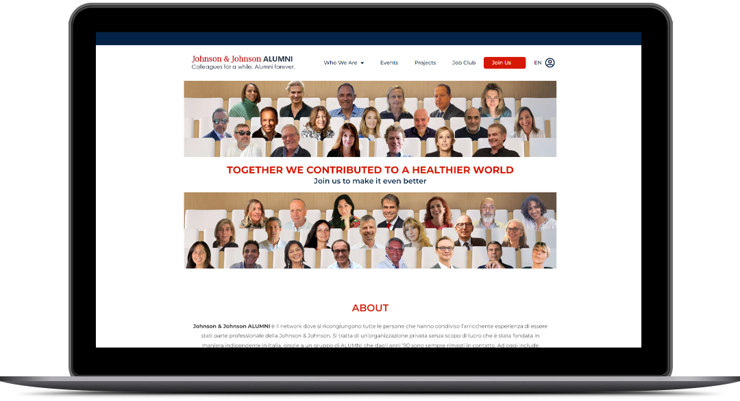 N1-Mailbox Responsive WordPress Website Design for Johnson & Johnson ALUMNI By Brandbees.net