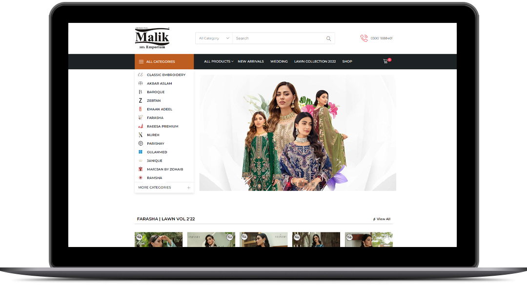 Responsive WordPress Website Design for Malik Silk Emporium By Brandbees.net