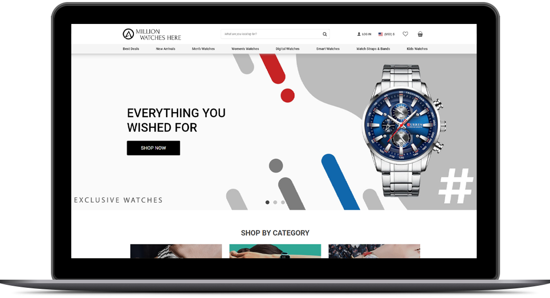 N1-Mailbox Responsive WordPress Website Design for Million Watches Here By Brandbees.net
