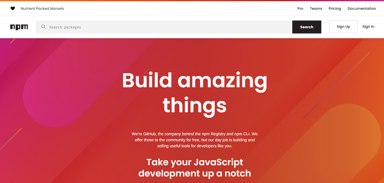 npm - frontend development built tool